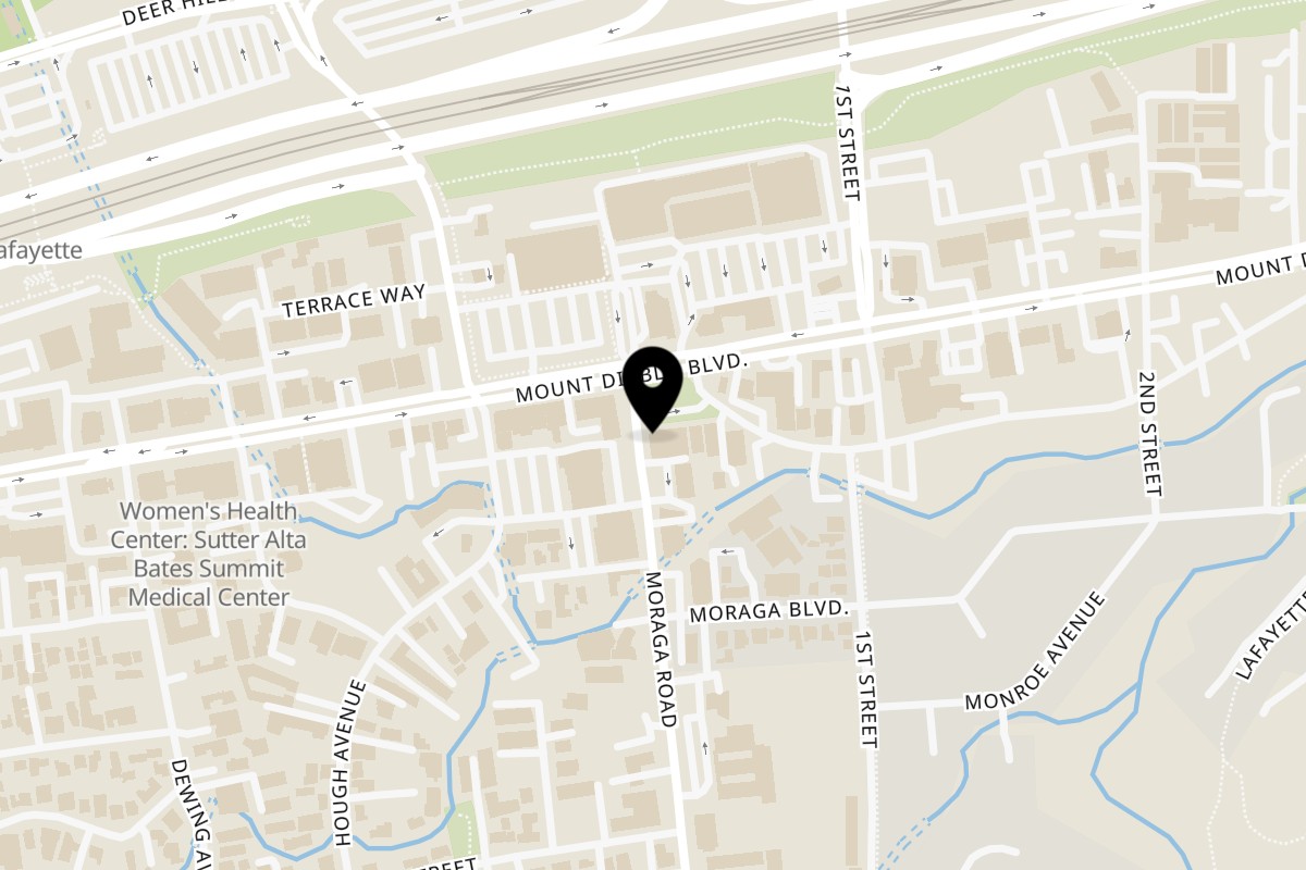 Map showing the location of Brioche de Paris Brioche de Paris - Lafayette on 998 Moraga Rd in Lafayette
